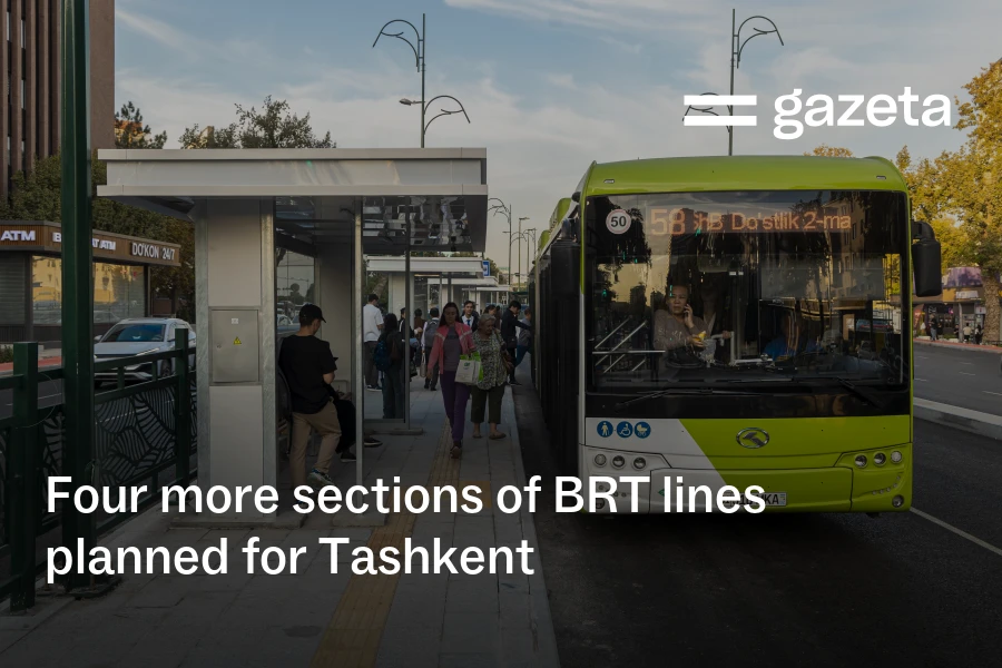 Toshkent to’rtta ko’cha bo’limida 17,9 km yangi BRT yo’laklarini qurmoqchi