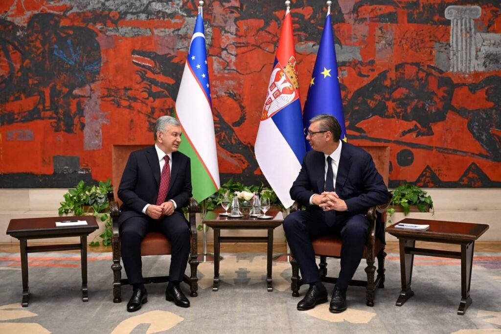 Mirziyoyev va Vučić munosabatlarni yangi bosqichga ko’tardi: erkin savdo muzokaralari va qo’shma sanoat rejasi bo’yicha kelishuvga erishildi